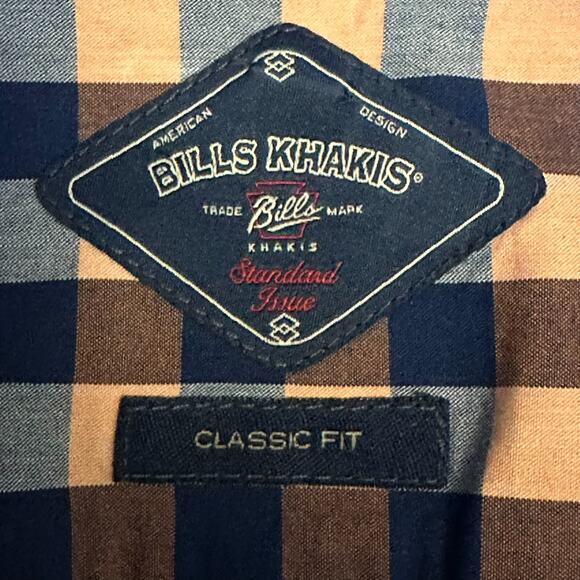 Bills Khakis Shirt Mens Size M Gingham Check Classic Fit Button Up - Picture 3 of 8